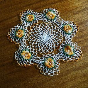 VINTAGE Flowered Doily